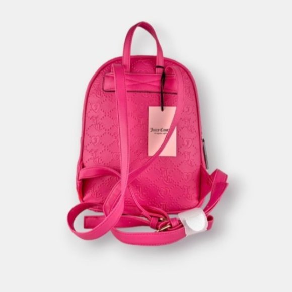 JUICY COUTURE Free Love HOT PINK Semi Charmed BACKPACK - NEW - Picture 2 of 3